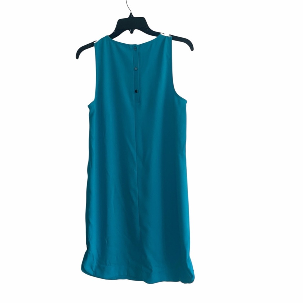 Ann Taylor Turquoise Sleeveless Shift Dress Size 6 - Picture 3 of 10